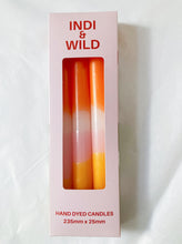 Candles Hand-dipped Pink, Yellow & Orange